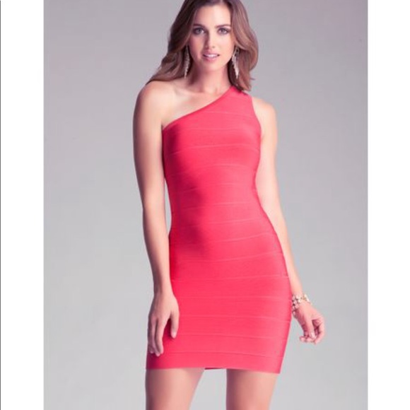 BEBE one shoulder bandage dress - Picture 3 of 3